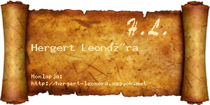 Hergert Leonóra névjegykártya